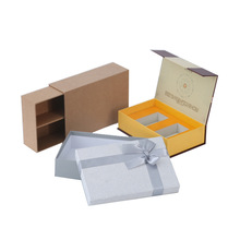 Heaven and Earth Cover Bow Gift Gift Clamshell Health Care Box Tùy chỉnh Ngăn kéo Kraft Thùng Tùy chỉnh Ngăn kéo