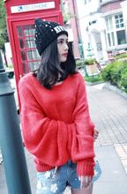 Áo len Ma Hai chế biến mùa thu đông mới Áo len nữ cổ rộng của Hàn Quốc áo len rộng cổ rộng lười biếng Tùy biến xử lý của phụ nữ