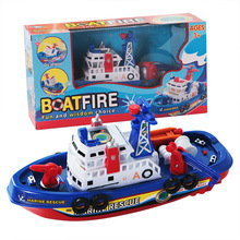 Mô hình đồ chơi điện mô hình thuyền lửa ánh sáng sẽ phun nước có thể đi trên nước Mô hình hải lý
