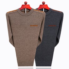 2019 thương hiệu áo len cashmere nam nửa cổ tròn dày ấm áp áo len nam trung niên bán buôn Áo len cashmere