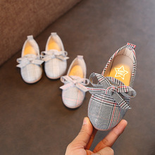 Giày xuân hè kẻ sọc mới cho bé gái 2018 Giày đơn nữ công chúa giày trẻ em Hàn Quốc phiên bản giày đậu Hà Lan hoang dã Giày công chúa