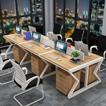 Bàn nhân viên đơn giản Bàn ghế nhân viên bốn người kết hợp bàn ghế nhân viên 2/4/6 màn hình nội thất văn phòng Bàn