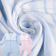 Thiệu Hưng Ke Kiều nhuộm màu vải dệt kim hai mặt Chất lượng quần áo trẻ em Đồ lót Vải có sẵn Vải hai mặt