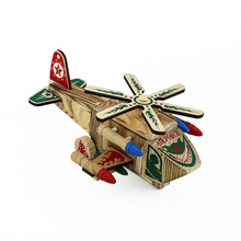 Mô hình máy bay trực thăng Wolf Copter Mô phỏng bằng gỗ Mô hình trang trí hàng không Nhà máy trực tiếp 81367 Mô hình hàng không