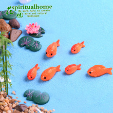 Kích cá hồi đỏ kiểu Địa Trung Hải đồ trang trí nhựa vi đồ trang trí cảnh quan sáng tạo trang trí Mô hình động vật và thực vật