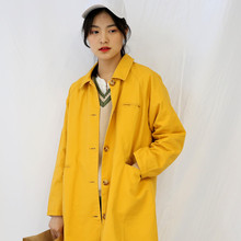 Áo khoác nữ oversize phiên bản lớn của Nhật Bản áo khoác gió nữ nữ 2019 áo gió nữ mùa thu đông mới Áo gió nữ