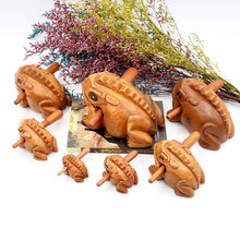 Thái rắn gỗ chạm khắc ếch may mắn bằng gỗ âm thanh trang trí văn phòng ếch trang trí gỗ xoài Trang trí văn phòng