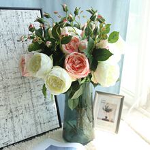 hoa hồng đơn hoa nhân tạo các nhà sản xuất nước ngoài của trang trí nhà đám cưới dẫn đường tường hoa cầm hoa hoa giả DY1-1404 Cầm hoa