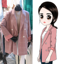 Bộ đồ vest nhỏ sang trọng nữ phiên bản Hàn Quốc kẻ sọc giản dị 2019 xuân hè mới phù hợp với kẻ sọc retro của Hàn Quốc Bộ đồ nhỏ