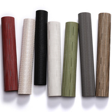 mat Teslin PVC mẫu tre đan màu rắn bảng runner khăn trải bàn thân thiện môi trường vật liệu cách nhiệt pad khách sạn tùy chỉnh trang trí nội thất Khăn trải bàn / khăn trải bàn