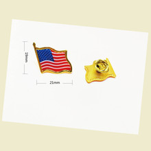 Nhà máy trực tiếp cờ Mỹ Epoxy trâm huy hiệu Bướm khóa phụ kiện hành lý Đeo trang sức