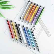 Tại chỗ bán buôn alumina que bút bấm bi bút nhôm ống kim loại bút bi xuyên biên giới tùy chỉnh LOGO Bút bi