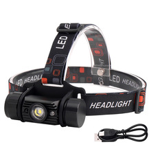 Đèn pha cảm biến LED sạc USB ngoài trời câu cá săn bắn đèn pin Đèn pha