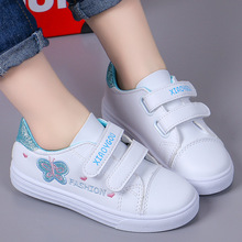 Giày nữ trắng 2019 mới dành cho trẻ em giày thể thao thông thường học sinh trung học mùa xuân và mùa thu giày đế bằng phẳng một thế hệ Giày vải trẻ em