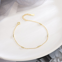 下 Vòng tay bạc 925 sterling khí chất vòng tay bạc hai lớp thời trang nữ sáng tạo vòng tay bạc thời trang Hàn Quốc Vòng tay