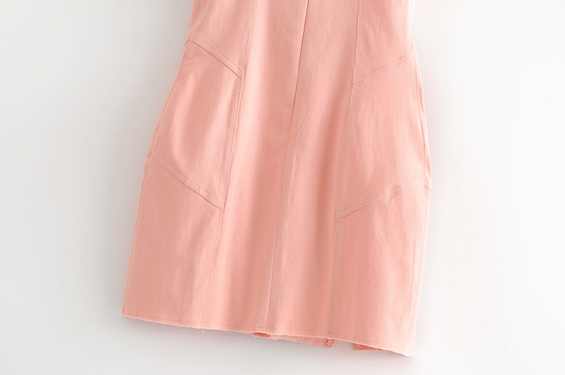vestido tubo con hebilla y tirantes en color liso NSLQS123876