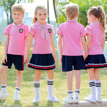 Quần áo trẻ em 2019 hè mẫu giáo hiệu suất quần áo cotton bộ tiểu học bộ thể thao mới nhà máy bán buôn Bộ đồ trẻ em