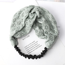 Hàn Quốc Dongdaemun mới màu rắn vải siêu cổ tích rỗng búp lụa sợi headband băng qua đầu bán buôn C210 Băng tóc