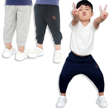 Quần trẻ em nam lớn, quần dài mùa hè cho trẻ em mới, trẻ lớn có thể vui chơi, phiên bản cotton tre kéo dài của Hàn Quốc Quần trẻ em