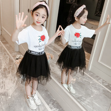 Bộ đồ bé gái mùa hè 2019 mới cho bé phiên bản Hàn Quốc của áo sơ mi tay ngắn nước ngoài gạc bé gái thời trang quần áo bán buôn Bộ đồ trẻ em