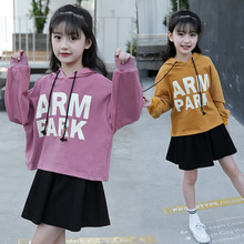Xuân 2019 cô gái mới phù hợp với Hàn Quốc in áo len phù hợp với nữ lớn trẻ em phù hợp với thủy triều Bộ đồ trẻ em