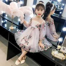 Váy bé gái xuân hè 2019 mới cho bé ngoại quốc váy fluffy lưới hợp thời trang bé gái váy công chúa Váy trẻ em