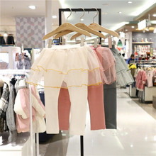 Moimol đám mây quần áo trẻ em Hàn Quốc ô nhỏ 19 mùa xuân cô gái mới có thể mở quần legging lưới bé Culottes