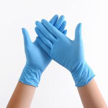 Găng tay cao su dùng một lần nitrile chống trượt móng tay nữ kiểm tra hình xăm nha khoa móng tay chống thấm axit chống kiềm và kiềm Găng tay dùng một lần