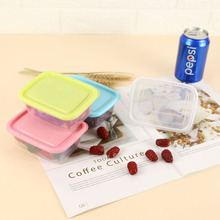 Hình chữ nhật nhựa hộp lưu trữ tủ lạnh crisper niêm phong trong suốt hộp thực phẩm rời khỏi hộp bếp lưu trữ thực phẩm như hộp Hộp chiên, hộp ăn trưa