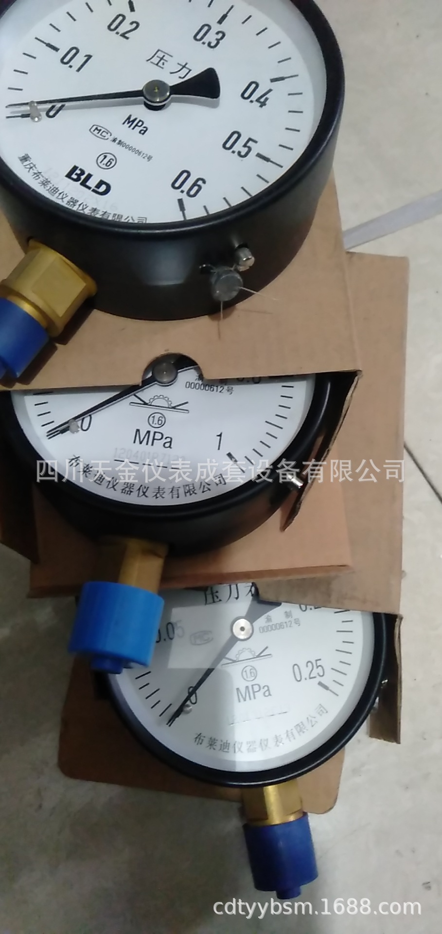 北京布莱迪压力表Y-100普通压力表螺纹M20*1.5 径向安装 水压气压