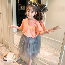 Mùa hè 2019 quần áo trẻ em nhà máy mới phiên bản Hàn Quốc trực tiếp của cô gái váy xếp li phù hợp với cô gái váy mùa hè một thế hệ Bộ đồ trẻ em