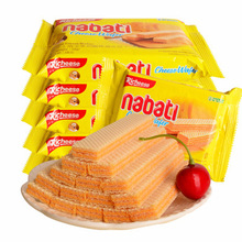 Indonesia nhập khẩu Lizhi Shi Na Bao Di bánh phô mai wafer phô mai 58g net đỏ không thực phẩm bánh quy snack Bánh quy