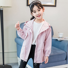 Mùa xuân 2019 trẻ em thiếu nữ lớn Áo khoác gió Hàn Quốc Áo trẻ em