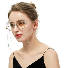 Dây chuyền vàng 14k l chuỗi kính nữ retro dây buộc Lolita treo cổ đơn giản thời trang nam hipster Kính vải