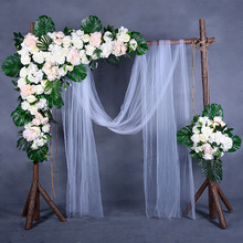 Ngoài trời đám cưới Sen gỗ cọc vòm sắp xếp nền đám cưới hoa cửa gốc đám cưới hạnh phúc trang trí hoa đứng Sân cỏ nhân tạo