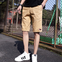 Xu hướng mùa hè dụng cụ cotton giản dị quần short nam mùa hè lỏng năm quần thể thao Hàn Quốc quần nam Quần yếm