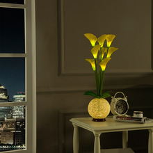 Một calla lily 3D ánh sáng ban đêm mới lạ sáng tạo đèn bàn cạnh giường ngủ gian hàng sản phẩm đèn tủ Đèn bàn trang trí