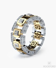 Chúc thời trang hiện đại 925 mạ bạc 14k nhẫn màu vàng hồng Châu Âu và Mỹ sáng tạo nhẫn đính hôn kim cương đầy đủ Nhẫn
