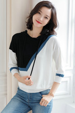 Áo len nữ thời trang trùm đầu nữ mùa hè 2019 phiên bản Hàn Quốc của áo len cổ lọ mới đan áo khoác nữ bán trực tiếp Áo len trùm đầu