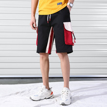 Xu hướng mùa hè quần âu dụng cụ cotton quần short nam mùa hè lỏng năm quần quần thể thao Hàn Quốc Quần yếm