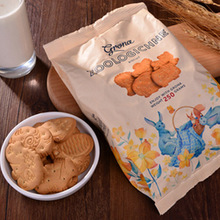 Nhập khẩu Nga Động vật cổ điển ít đường không dầu lúa mì nguyên con Bánh quy trẻ em ăn sáng soda cracker 250g Bánh quy