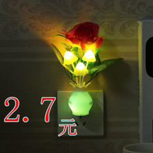 Hoa lựu phát sáng led điều khiển ánh sáng cảm ứng ánh sáng bình đêm ánh sáng tiêu chuẩn Hoa Kỳ chèn phẳng 400/1 hộp Đèn ngủ