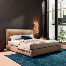Nhà máy trực tiếp đơn giản hiện đại Bắc Âu căn hộ nhỏ giường đôi vải giường khách sạn giường khách sạn nệm bán buôn đặc biệt Giường vải
