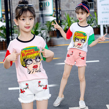 Trẻ em mặc 2019 hè mới Hàn Quốc thời trang giản dị big boy hoạt hình thư đẹp thiết lập một thế hệ Bộ đồ trẻ em
