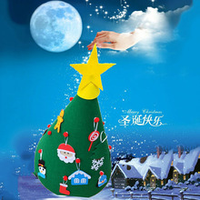 Cây Giáng sinh 3D cảm nhận, Cây Giáng sinh handmade cho trẻ em DIY Cây Giáng sinh, trang trí Giáng sinh không dệt Trang trí giáng sinh