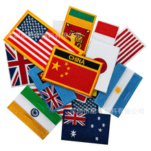 Quốc kỳ tốt Velcro đã thực hiện một số lượng lớn huy hiệu vải quốc gia tại chỗ Chương thêu thêu cao cấp Phụ kiện quần áo