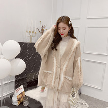 Mùa xuân 2019 mới và phiên bản Hàn Quốc mới của áo tua rua giả nước nhung áo len lông xù nữ xòe tay áo đan len Áo len nữ