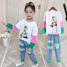 Bộ đồ cho bé gái 2019 Xuân-thu Mới Quần dài cho bé gái Hàn Quốc Thời trang giản dị Bộ thời trang Đại dương Hàn Quốc Bộ đồ trẻ em