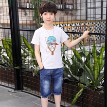 Sesame Street Children Wear 2019 New One Boy Short Set Set Big Boy Casual Boy Set Spring and Summer Bộ đồ trẻ em