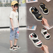 Giày da trẻ em mùa hè 2019 màu mới phù hợp với bé trai giày thoáng khí thoải mái cho bé lớn giày chữ bé trai Dép trẻ em